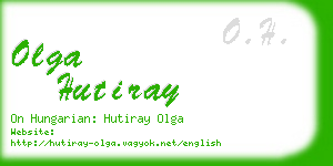 olga hutiray business card